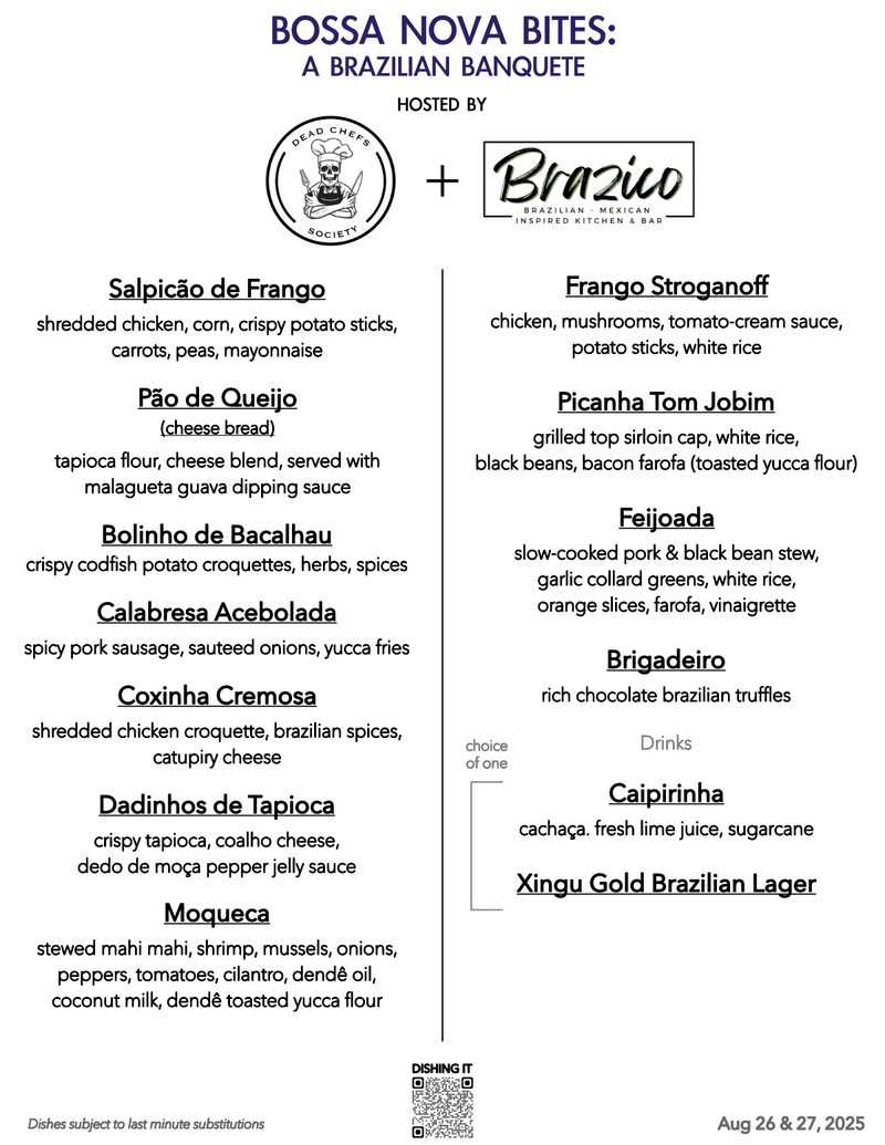 Menu for Brazico