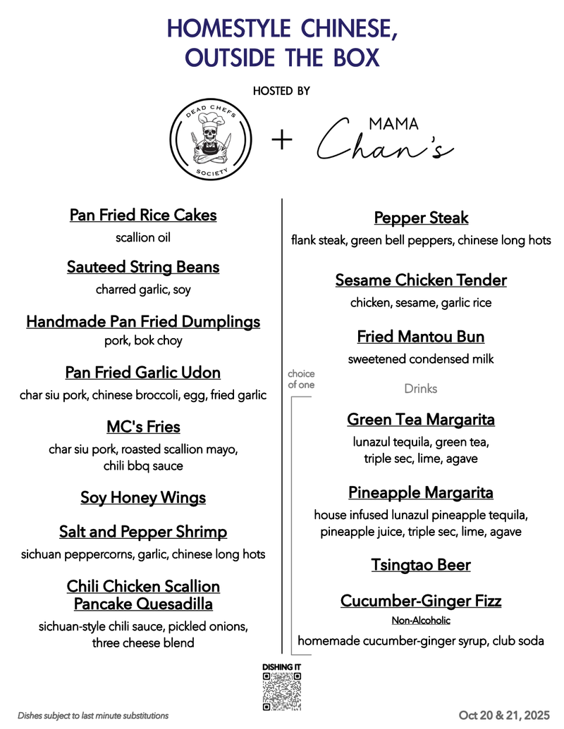Menu for Mama Chans