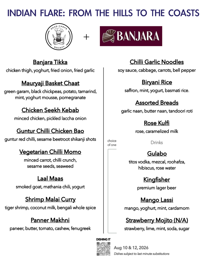 Menu for Banjara