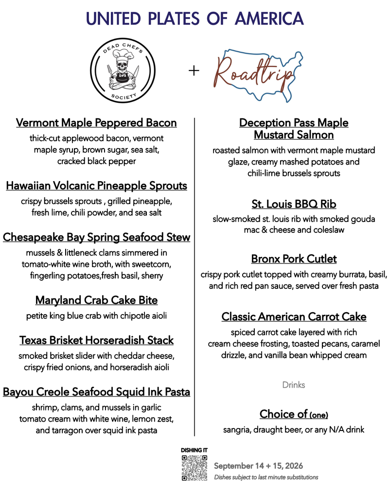Menu for Road Trip